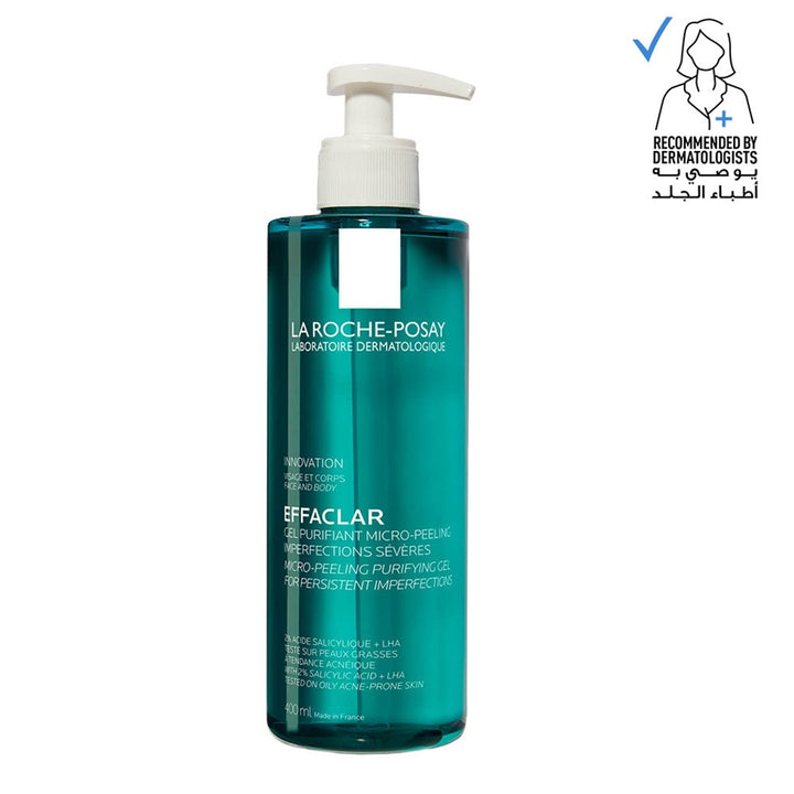 La Roche-Posay Effaclar Micro-Peeling Cleansing Gel With Salicylic Acid For Oily Skin 400ml - Easy Pharmacy LLC