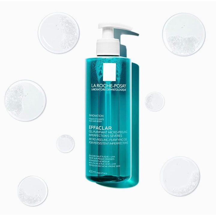 La Roche-Posay Effaclar Micro-Peeling Cleansing Gel With Salicylic Acid For Oily Skin 400ml - Easy Pharmacy LLC