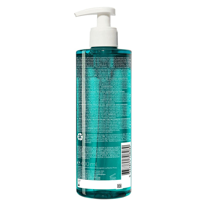 La Roche-Posay Effaclar Micro-Peeling Cleansing Gel With Salicylic Acid For Oily Skin 400ml - Easy Pharmacy LLC