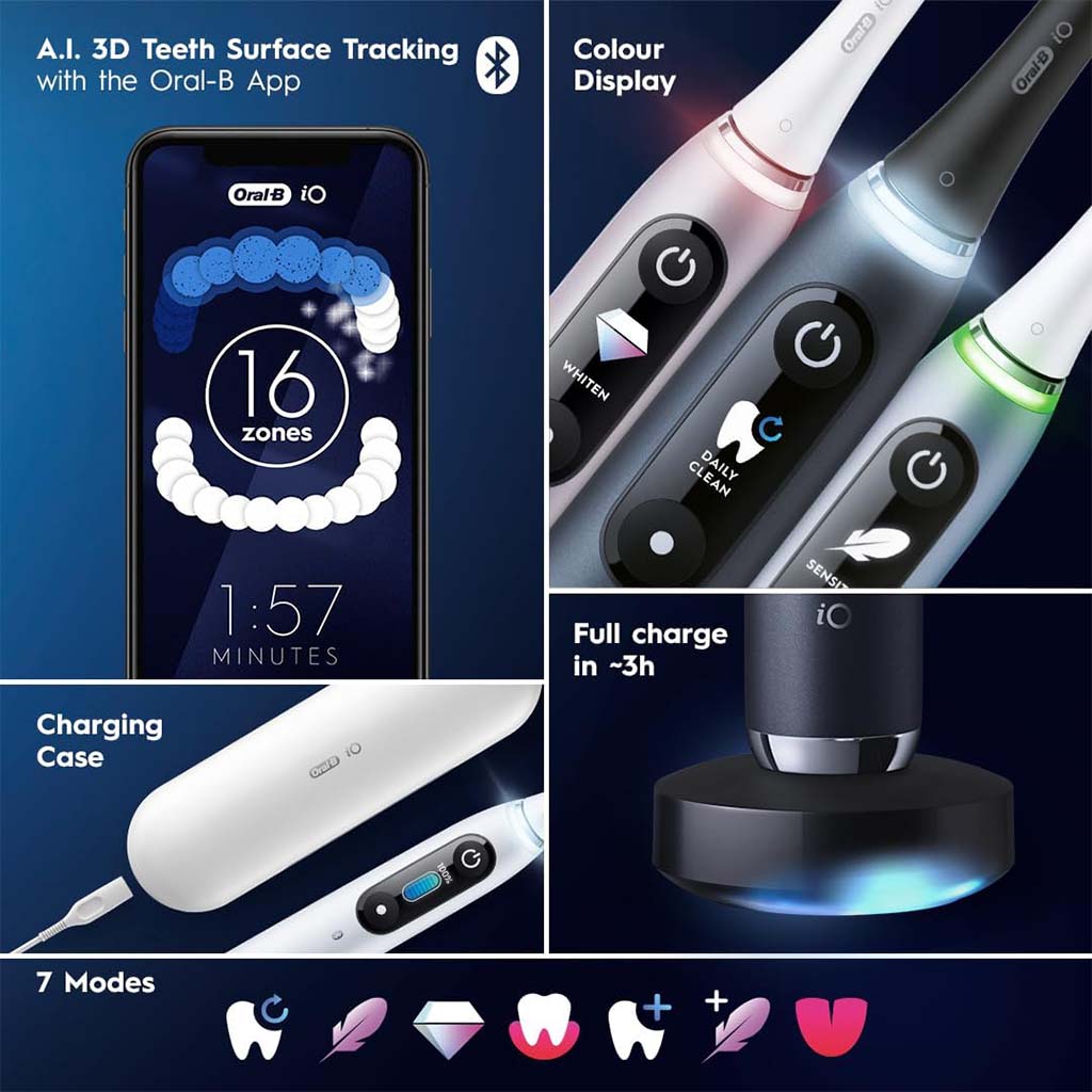 Braun Oral B iO™ Series 9 Rechargeable Electric Toothbrush Black Onyx - Easy Pharmacy LLC