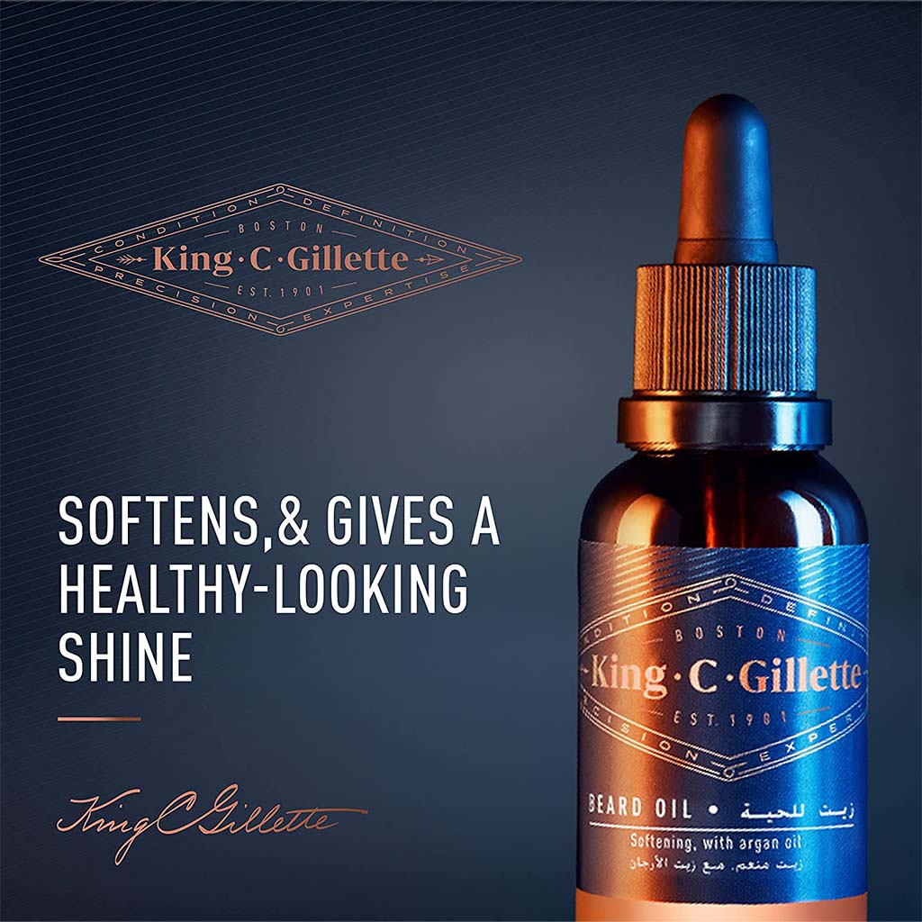 King C. Gillette Men’s Nourishing Beard Oil With Plant Based Oils 30ml - Easy Pharmacy LLC