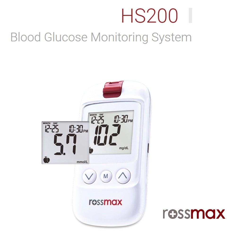 Rossmax HS200 Blood Sugar Monitor With Strips For Diabetes Management - Easy Pharmacy LLC