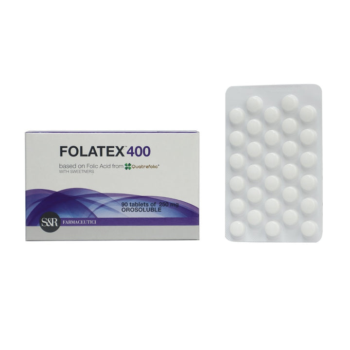 Folatex 400 mcg Orosoluble Folic Acid Tablets 90's - Easy Pharmacy LLC