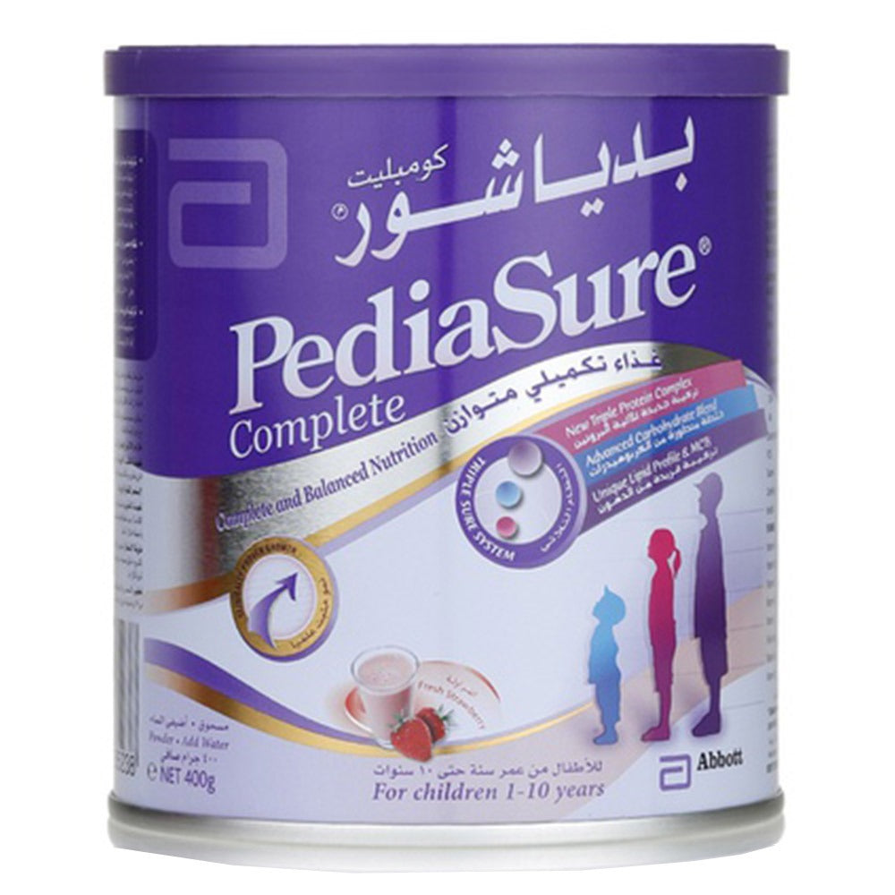 PediaSure Complete Growing Up Children's Milk Formula For 1 To 10 Years Strawberry Flavour 400g - Easy Pharmacy LLC