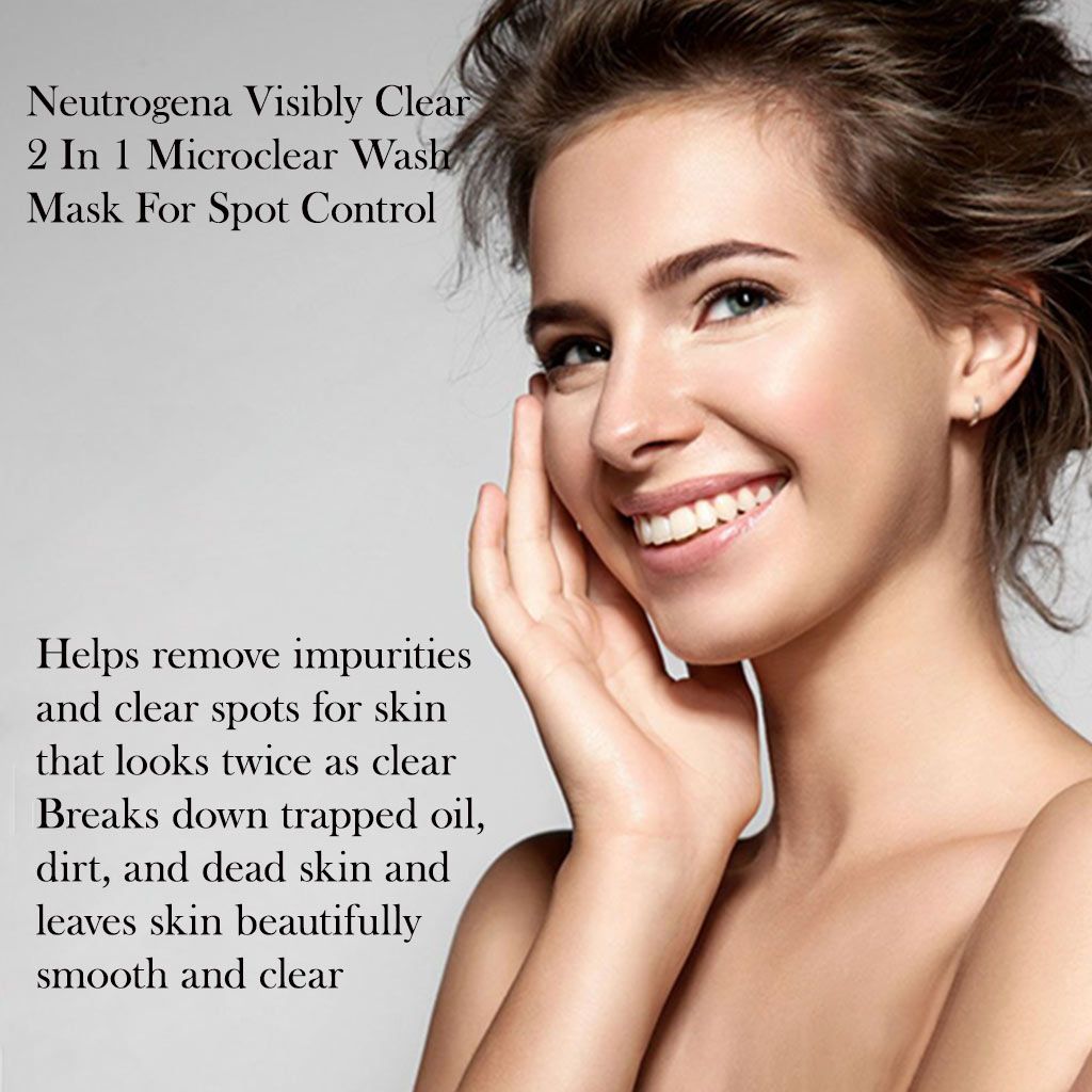 Neutrogena Visibly Clear 2 In 1 Microclear Wash Mask For Spot Control 150ml - Easy Pharmacy LLC