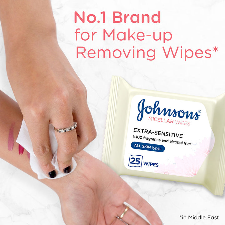 Johnson's Daily Essentials Fragrance Free Facial Cleansing Makeup Remover Wipes, Pack of 25's - Easy Pharmacy LLC