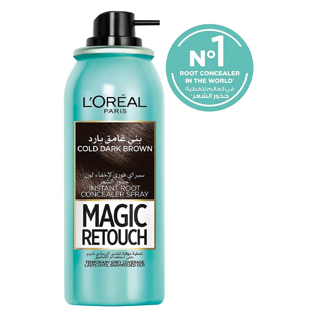 Loreal Paris Magic Retouch Instant Root Concealer Spray Cold Dark Brown - Easy Pharmacy LLC