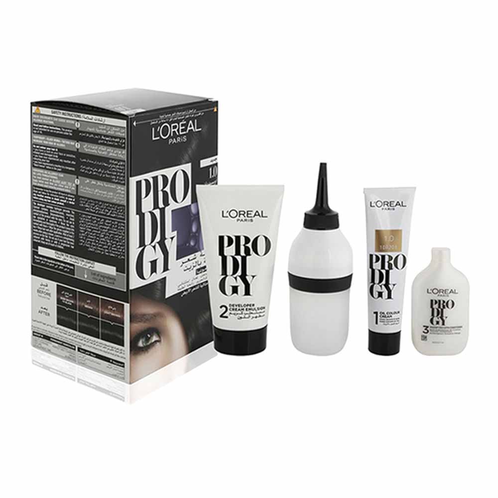 Loreal Paris Prodigy Permanent Oil Hair Color 1 Obsidian Kit - Easy Pharmacy LLC