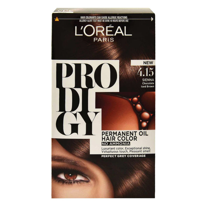 Loreal Paris Prodigy Permanent Oil Hair Color 4.15 Sienna Kit - Easy Pharmacy LLC