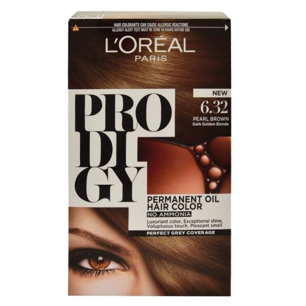 Loreal Paris Prodigy Permanent Oil Hair Color 6.32 Pearl Brown Kit - Easy Pharmacy LLC