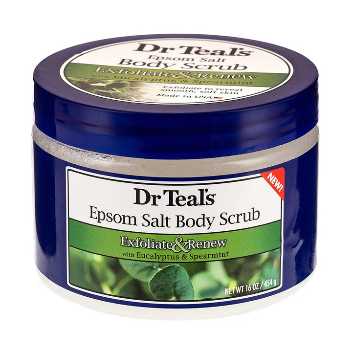 Dr Teal's Exfolaite & Renew Epsom Salt Body Scrub With Eucalyptus & Spearmint 454 g - Easy Pharmacy LLC