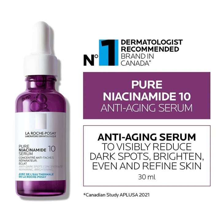 La Roche-Posay 10% Pure Niacinamide Anti-Aging Serum For Dark Spots & Hyperpigmentation 30ml - Easy Pharmacy LLC