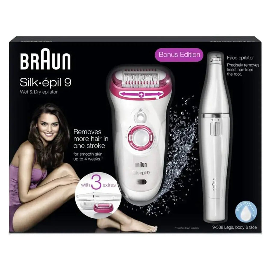 Braun Silk Epil 9 SE9538 Wet & Dry Epilator for Women