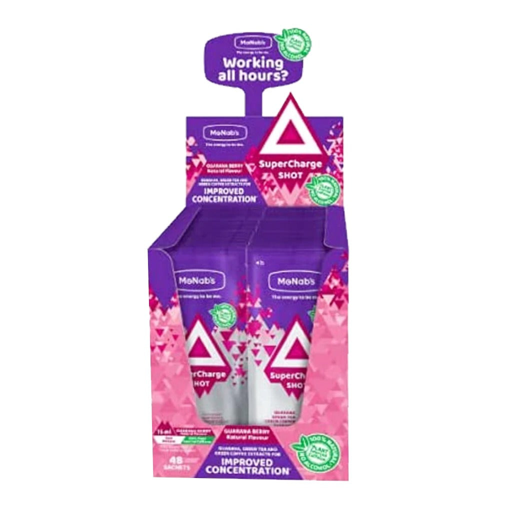 McNab's Supercharge Shot Guarana Berry 15 mL 48's - Easy Pharmacy LLC