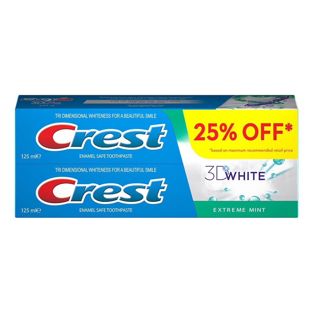Crest 3D White Extreme Mint Toothpaste 125 mL 2's - Easy Pharmacy LLC