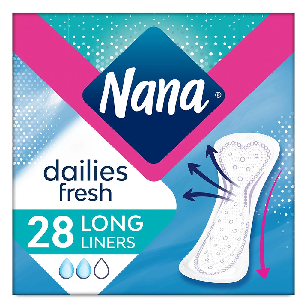 Nana Dailies Fresh Super Pantyliners 28's - Easy Pharmacy LLC