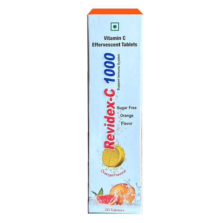 Revidex C 1000mg Vitamin C Effervescent Tablet, Sugar Free For Immune Support, Pack of 20's - Easy Pharmacy LLC