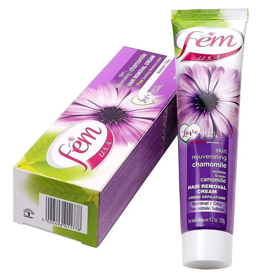 Fem USA Hair Removal Cream, Chamomile, 120g
