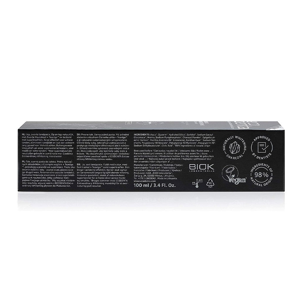 Ecodenta Fluoride Free Black Whitening Toothpaste 100ml - Easy Pharmacy LLC