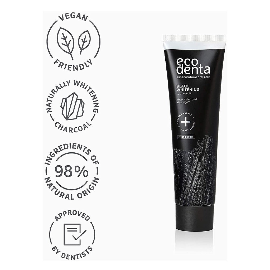 Ecodenta Fluoride Free Black Whitening Toothpaste 100ml - Easy Pharmacy LLC