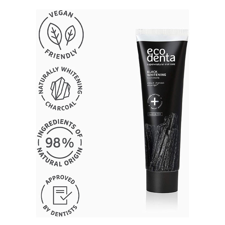 Ecodenta Fluoride Free Black Whitening Toothpaste 100ml - Easy Pharmacy LLC