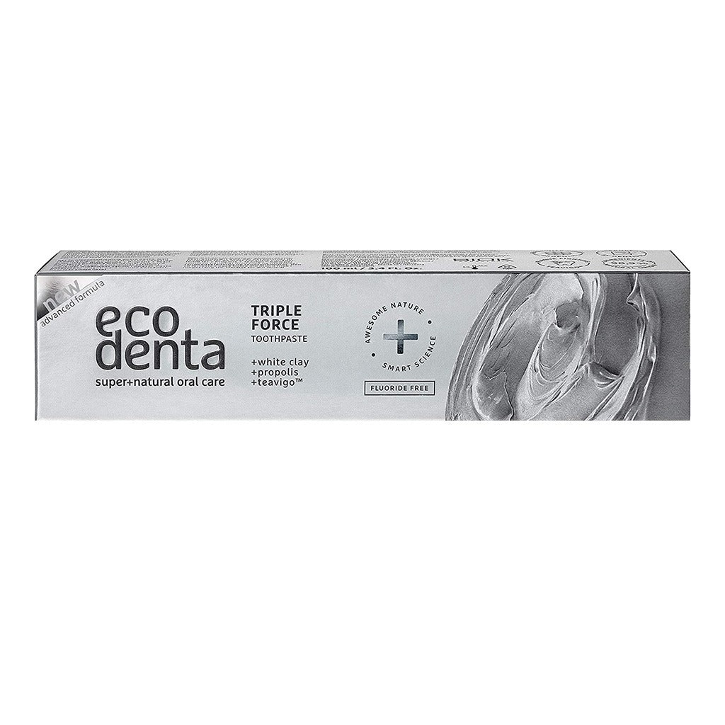 Ecodenta Triple Force Fluoride Free Toothpaste With White Clay And Propolis 100ml - Easy Pharmacy LLC