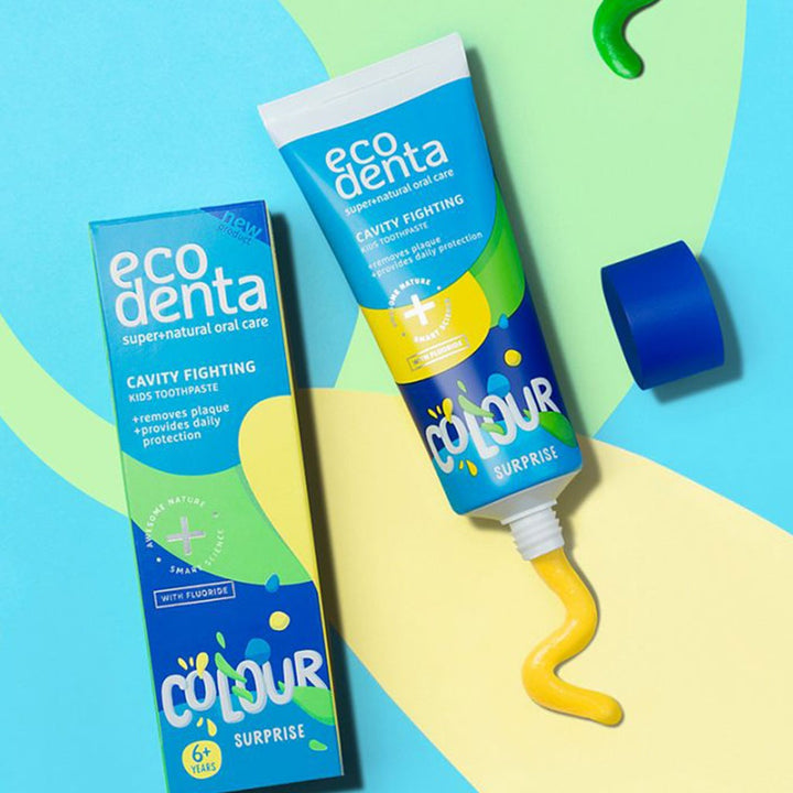 Ecodenta Colour Surprise Cavity Fighting Kids Toothpaste With Fluoride 75ml - Easy Pharmacy LLC