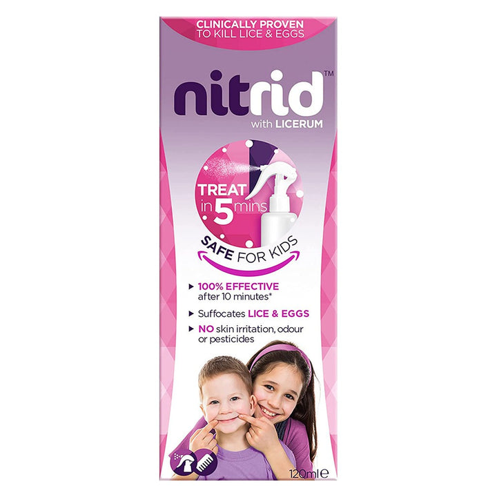Nitrid Anti-Lice Spray For Kids & Adults 120ml - Easy Pharmacy LLC
