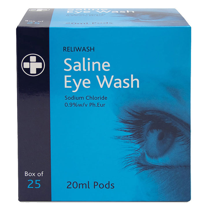 Reliwash Saline Eye Wash Pods 20ml, Pack of 25's - Easy Pharmacy LLC