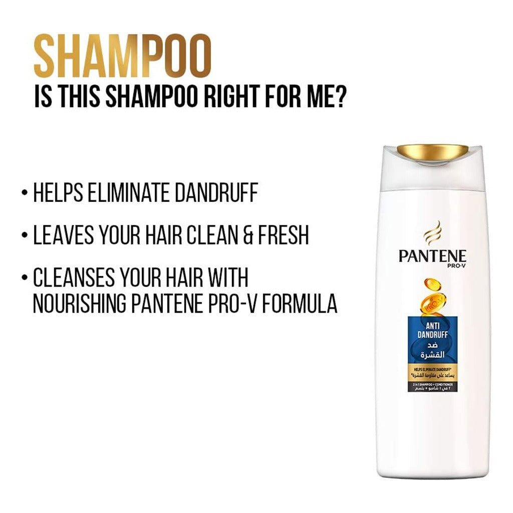Pantene Pro-V Anti-Dandruff 2-In-1 Shampoo + Conditioner 600ml - Easy Pharmacy LLC