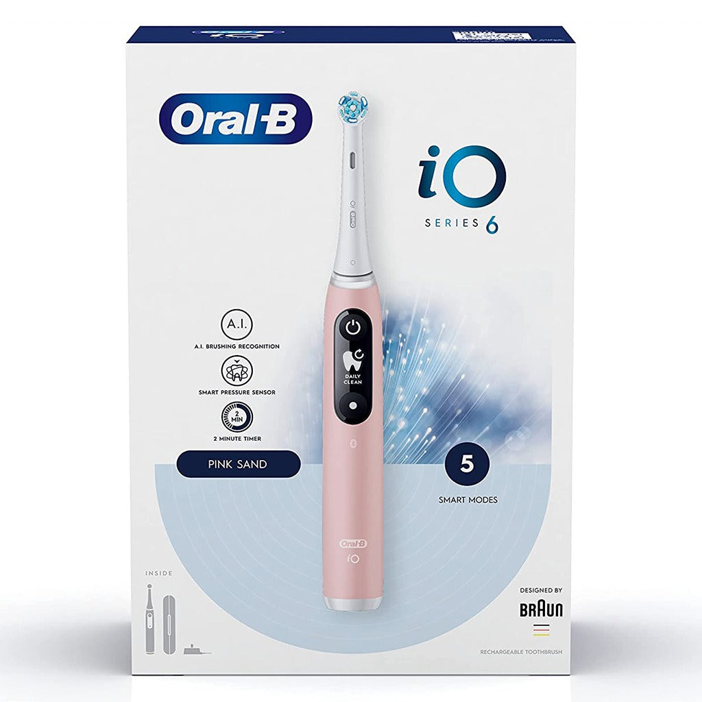 Braun Oral-B iO6 Series Artificial Intelligence Electric Toothbrush - Pink - Easy Pharmacy LLC