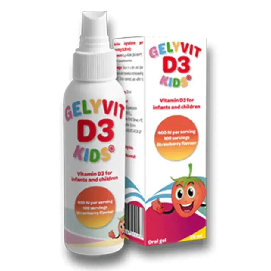 Gelyvit D3 Kids Vitamin D3 Oral Spray, Strawberry, 28ml