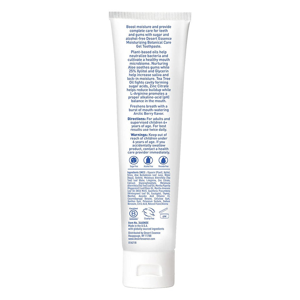 Desert Essence Moisturizing Botanical Care Fluoride-Free Gel Toothpaste 128g - Easy Pharmacy LLC