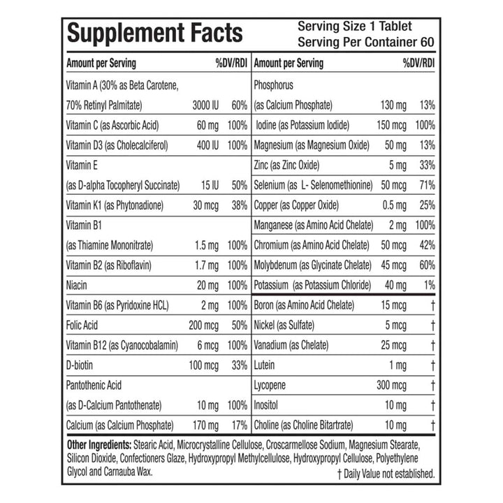 Natural Fervor Megaton Women 50 Plus Super Multivitamin Tablets, Pack of 60's - Easy Pharmacy LLC