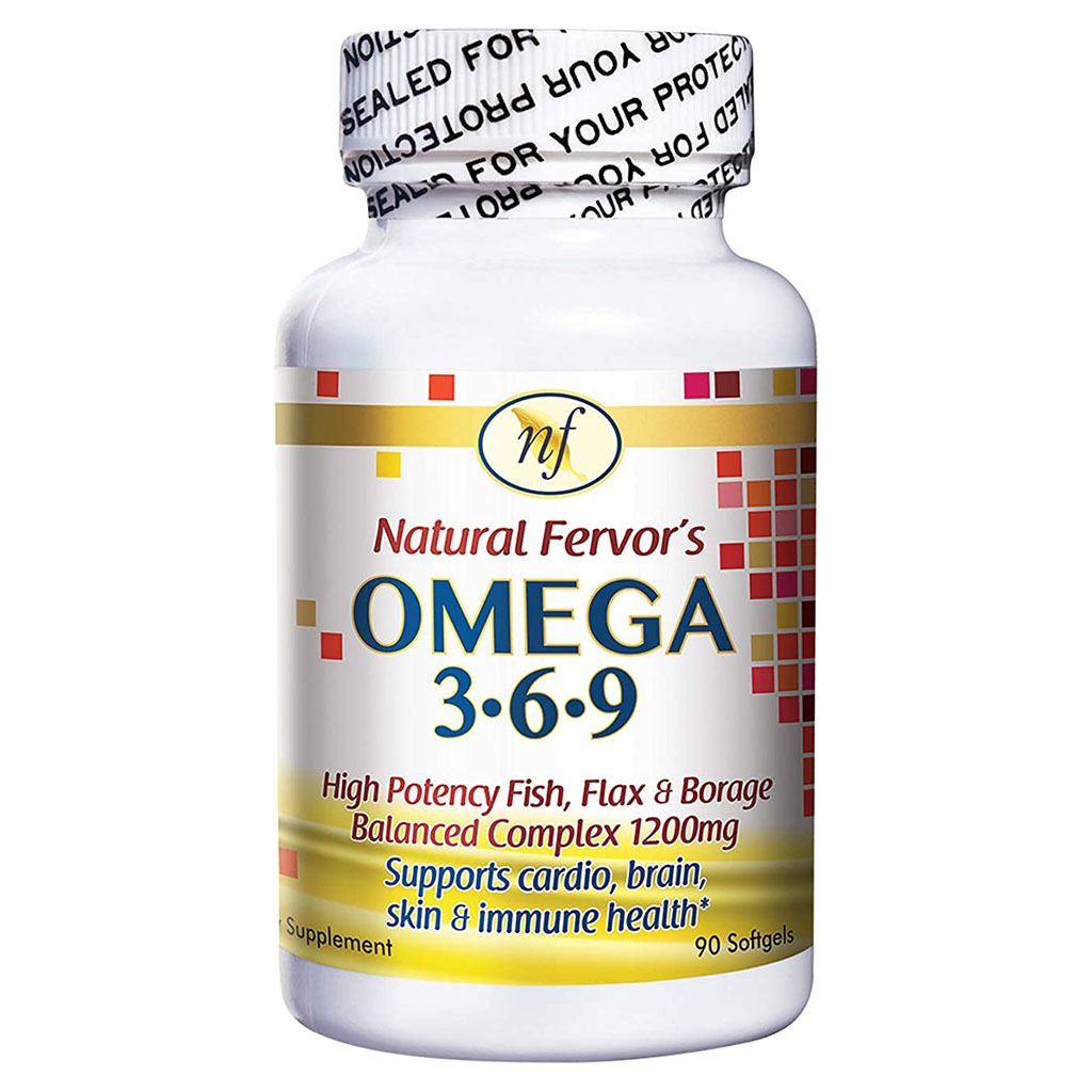 Natural Fervor Omega 3 6 9 Flaxseed Oil, Borage Seed Oil, Fish Oil Supplement Softgels, Pack of 90's - Easy Pharmacy LLC