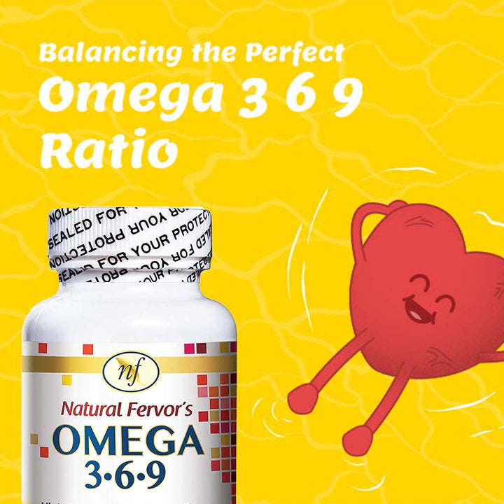 Natural Fervor Omega 3 6 9 Flaxseed Oil, Borage Seed Oil, Fish Oil Supplement Softgels, Pack of 90's - Easy Pharmacy LLC