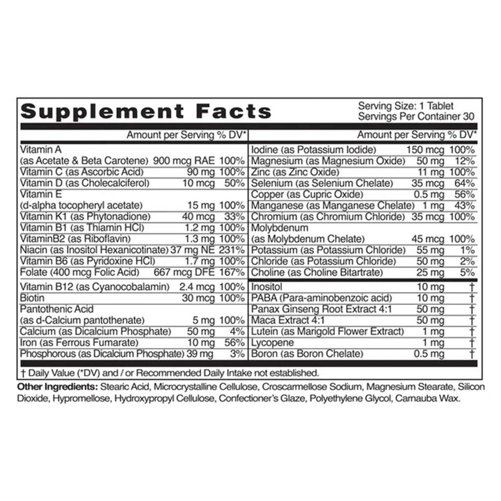 Natural Fervor Megaton Silver Super Multivitamin Tablets For Men, Pack of 100's - Easy Pharmacy LLC