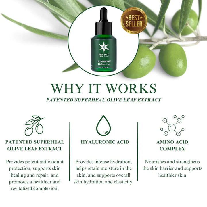 Phyto-C Superheal O-Live Moisturizing Gel With Hyaluronic Acid & Olive Leaf Extract 30ml - Easy Pharmacy LLC