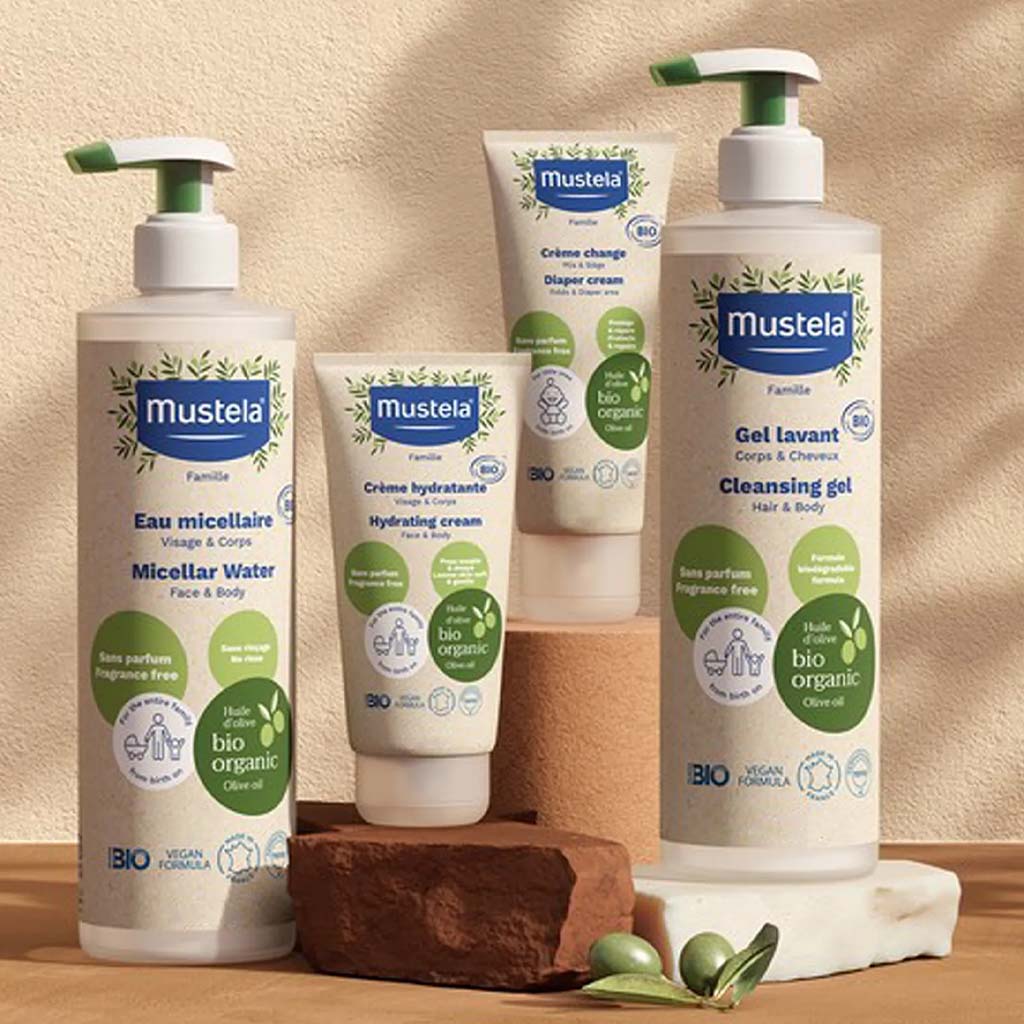 Mustela Bio Organic Fragrance-Free Baby Cleansing Gel For Hair & Body 400ml - Easy Pharmacy LLC