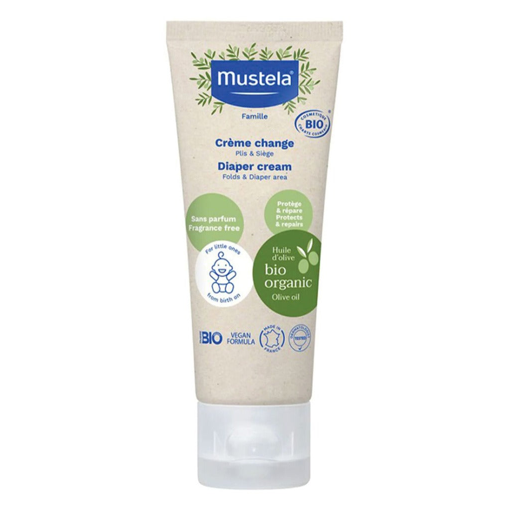 Mustela Bio Organic Moisturizing & Soothing Fragrance-Free Baby Diaper Cream 75ml - Easy Pharmacy LLC