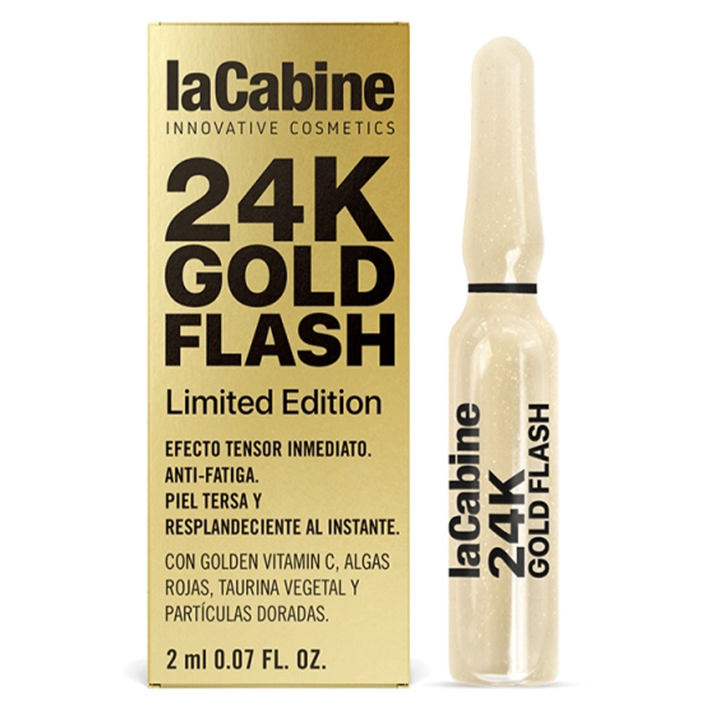 LaCabine 24K Gold Flash 2ml Golden Facial Serum Ampoules For Instant Glowing Skin, Limited Edition, Pack of 1's - Easy Pharmacy LLC