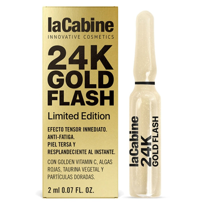 LaCabine 24K Gold Flash 2ml Golden Facial Serum Ampoules For Instant Glowing Skin, Limited Edition, Pack of 1's - Easy Pharmacy LLC