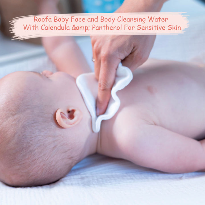 Roofa Baby Face and Body Cleansing Water With Calendula & Panthenol For Sensitive Skin 200ml - Easy Pharmacy LLC