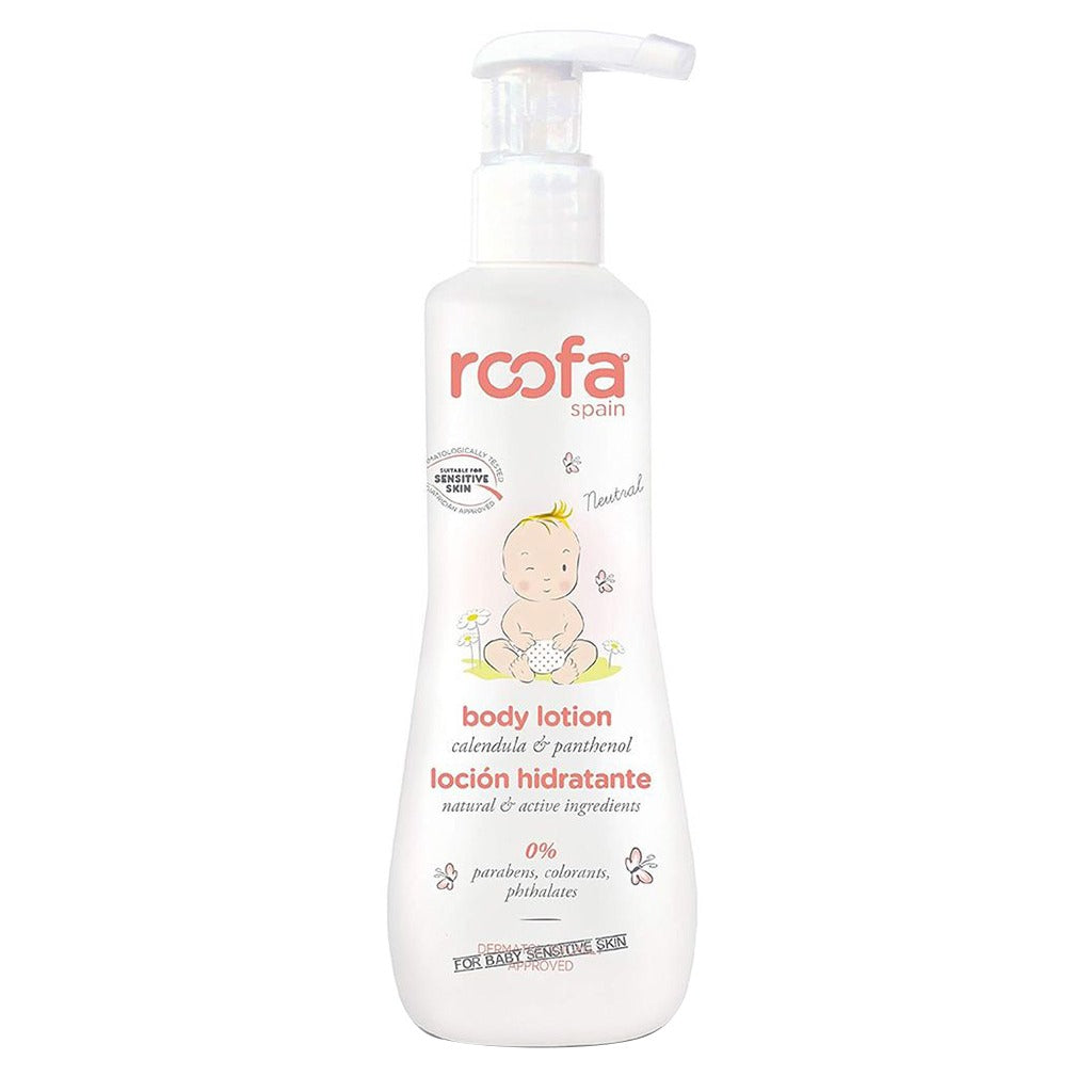 Roofa Baby Moisturizing Body Lotion With Calendula & Panthenol For Sensitive Skin 300ml - Easy Pharmacy LLC