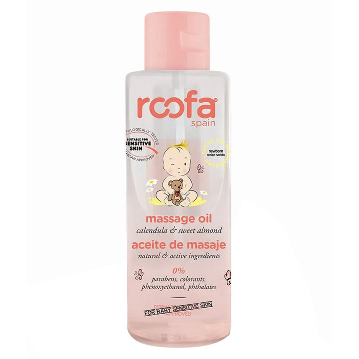 Roofa Baby Body Massage Oil With Calendula & Sweet Almond For Sensitive Skin 100ml - Easy Pharmacy LLC