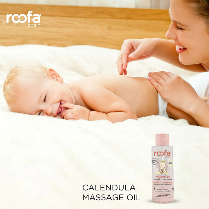 Roofa Baby Body Massage Oil With Calendula & Sweet Almond For Sensitive Skin 100ml - Easy Pharmacy LLC
