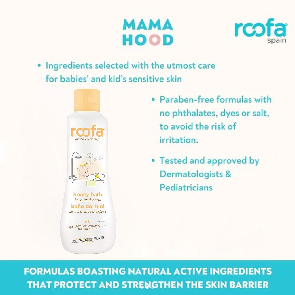 Roofa Baby Honey Bath Gel With Aloe Vera For Sensitive Skin 200ml - Easy Pharmacy LLC