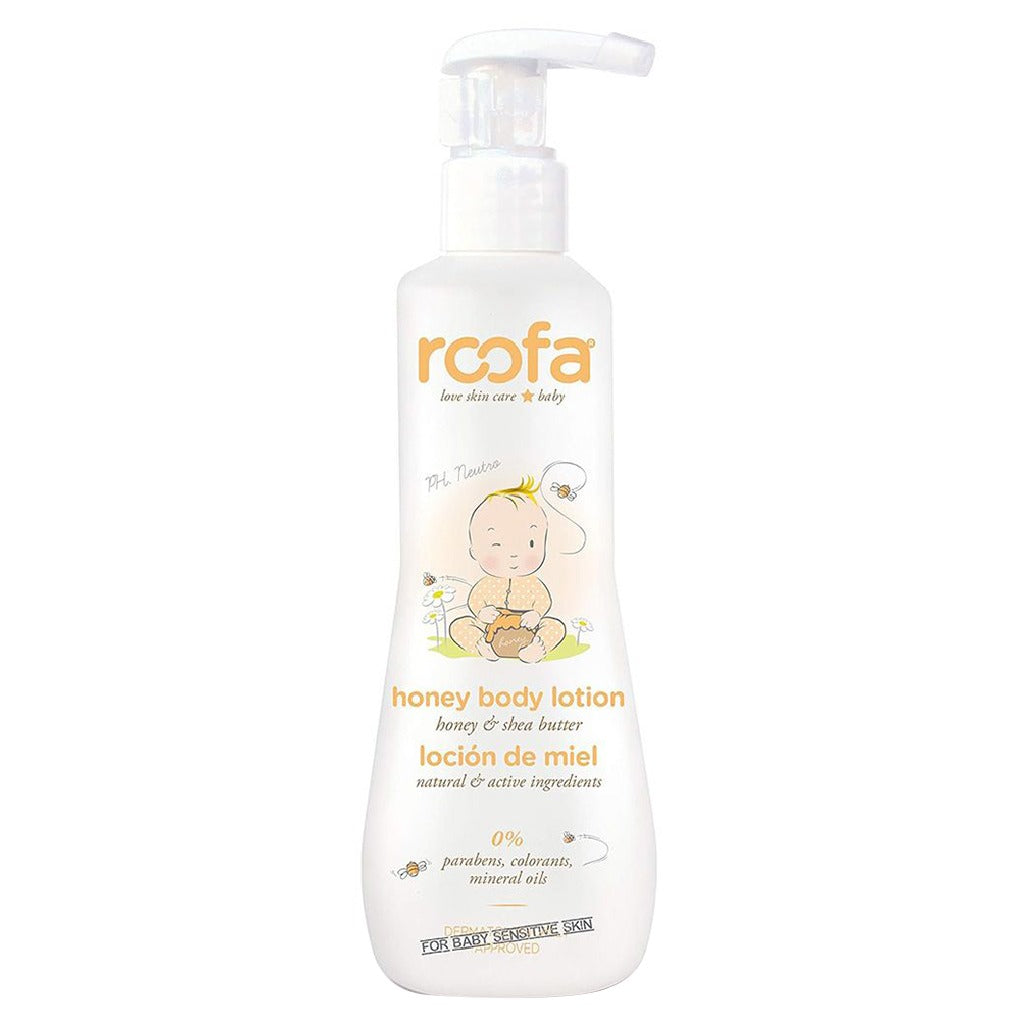 Roofa Baby Moisturizing Honey Body Lotion With Shea Butter For Sensitive Skin 200ml - Easy Pharmacy LLC