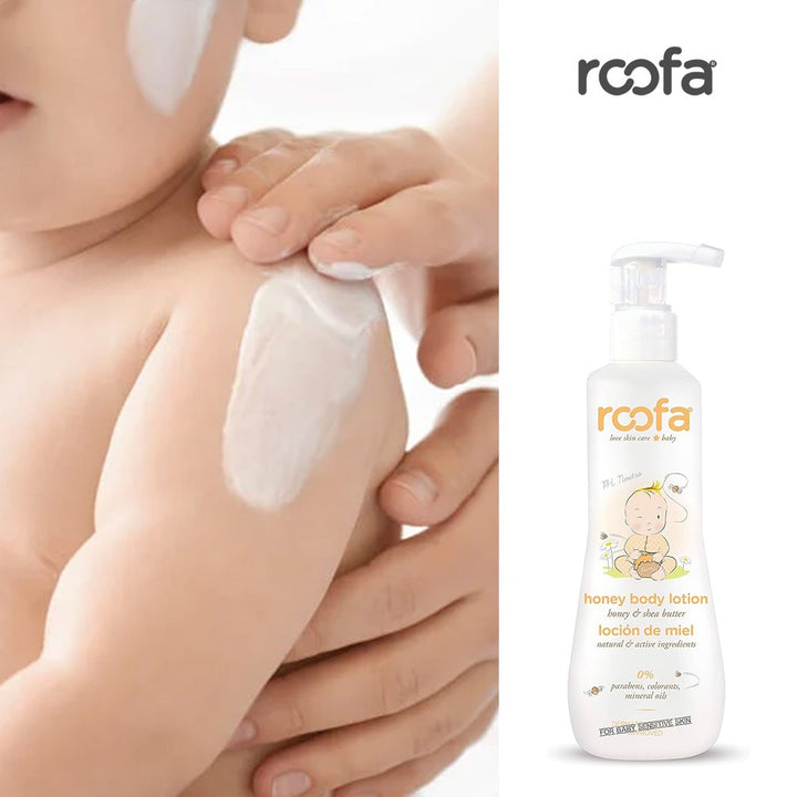Roofa Baby Moisturizing Honey Body Lotion With Shea Butter For Sensitive Skin 200ml - Easy Pharmacy LLC