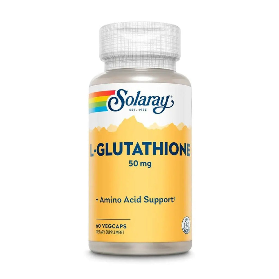 Solaray L-Glutathione 50mg Vegetarian Capsules Antioxidant Support 60 Count